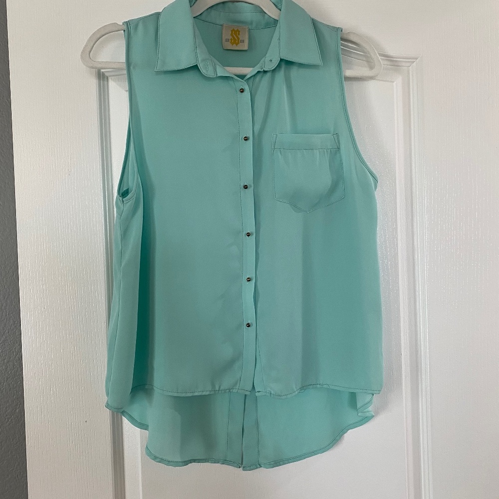 Mint blouse size M - Picture 1 of 9